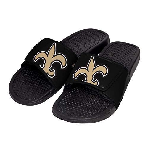 Image of FOCO mens NFL Team Cropped Big Logo Shower Sport Slide Flip Flop Sandals | Casual Sandals
