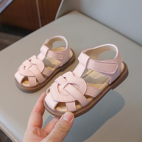 Sandals Toddler Girl Comfy Close Toe Slides Outdoor/Indoor Shoes for Little Kid Solid Color Footwear3
