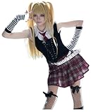 Misa Amane Cosplay Costume, Anime Death Cosplay Dress, Deluxe Upgrade 9-piece Colorful Uniform Set for Women Halloween (Black, M)