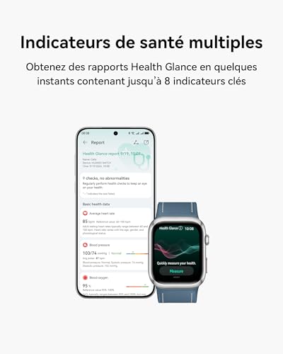 HUAWEI Watch D2, Montre Connectée, Mesure ambulatoire de la Pression artérielle, Analyse ECG, Surveillez fréquence Cardiaque, SpO2, fréquence respiratoire, Design Fin et léger, iOS & Android, Noir
