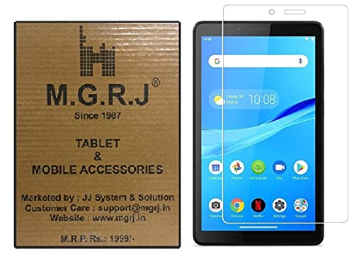 M.G.R.J® Tempered Glass Screen Protector for Lenovo Tab M7 / (3rd Gen) (Transparent)