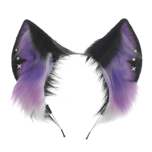 Serre-tête oreilles de loup réaliste pour coiffer un costume gothique d'Halloween