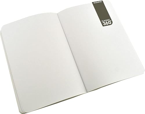 Miniatura 2 de Zequenz Classic 360 Serie Signature, Tamaño A5 Grande, Color Negro, Papel En Blanco, Cuaderno de Tapa Blanda, Diario Encuadernado Suave, 5.75 "x