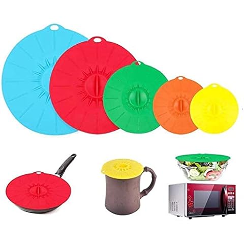 Voarge Juego de 5 tapas de silicona para cocina Cover