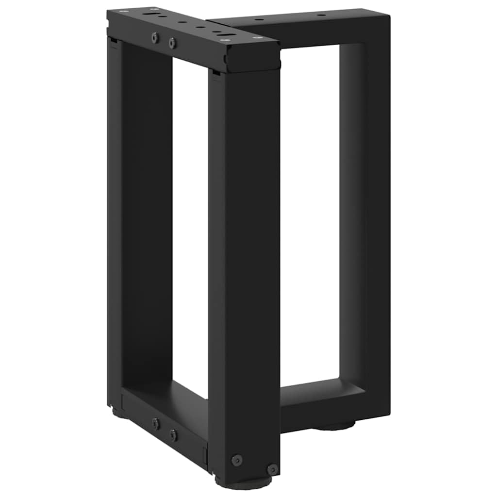 2 pezzi, in acciaio verniciato a polvere resistente con livellatori regolabili, 38 x 25 x (42-43) cm, design geometrico moderno per piano del tavolo