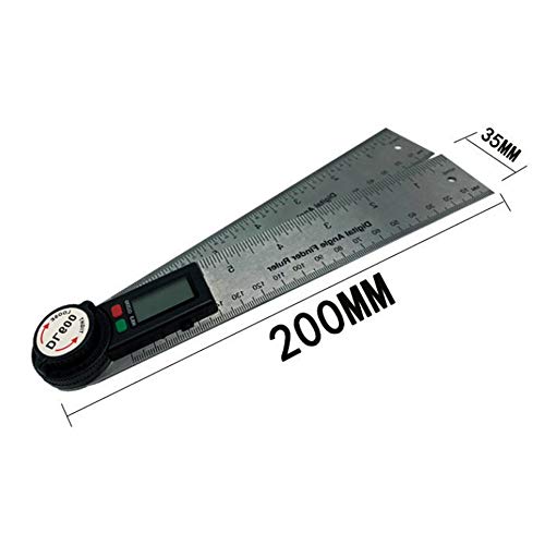 Measuring Layout Tool Multifunctional Electronic Stainless Steel Electronic Digital Display Digital Electronic Angle Ruler for Carpenter Engineer Craftsmen ( Color : Silver gray , Size : One size ) - Image 2