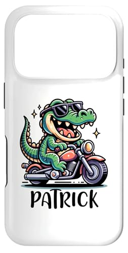 Patrick Alligator �I�[�g�o�C�f�U�C�� �j�̎q�p ���O�p�g���b�N �X�}�z�P�[�X iPhone 17 Pro �p