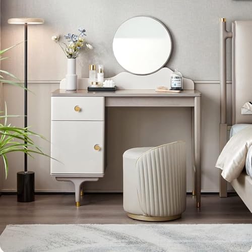 Taburete de maquillaje redondo y silla funcional de tocador para dormitorio de niñas 6
