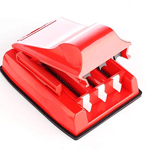 High Grade Plastic Manual Tobacco Maker, Triple Cigarette Rolling Machine Tube Roller, Easy Use Portable Cigarette Device, Rolling Machine Tube Injector,Red