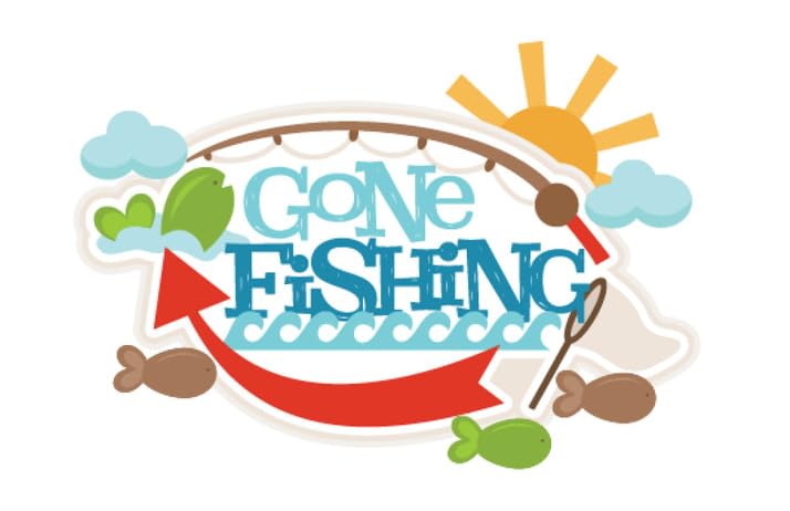 Gone Fishing Edible Image Cake Topper For Your Half Sheet Cake!