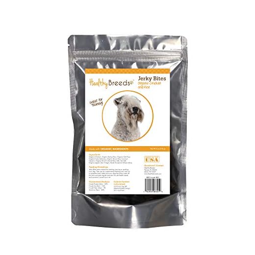 Healthy Breeds Soft Coated Wheaten Terrier Jerky Bites Chicken & Rice Recipe Dog Treats 5 oz