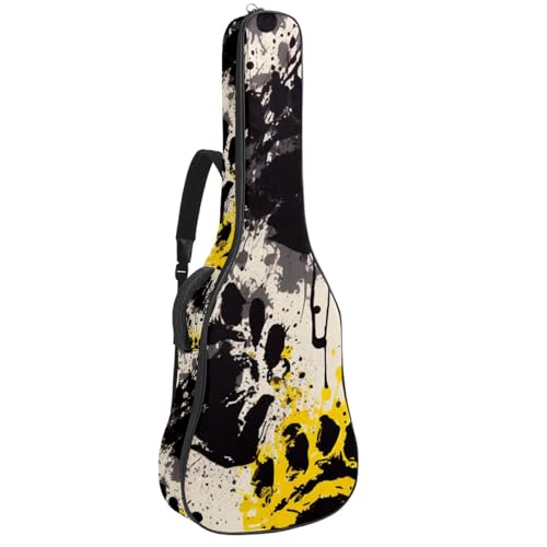 Étui de guitare acoustique à motif pattes pour cours et répétitions