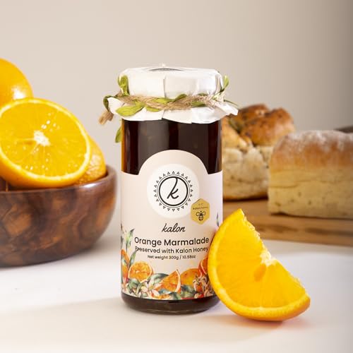 Image of KALON 100% Natural Orange Marmalade Jam | Made with 100% Kalon Honey | No Added Sugar and Preservatives - 300 gm