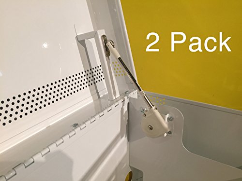 Couvercle ouvert à 105° Sugatsune blanc avec fermeture douce pour meubles et coffres (lot de 2)