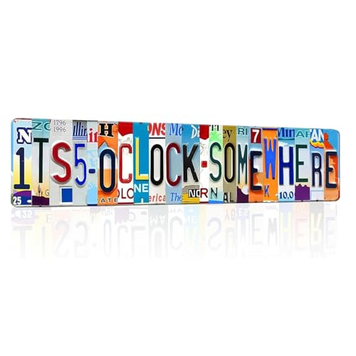 Outdoor Bar Decor Its 5 Oclock Somewhere Sign Vintage Bar Signs For Home Bar Wall Accessories Patio Metal Signs Garage Tin Sign Funny Street Signs For Bedroom Decorations 4x16inch