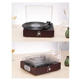 33/45/78 RPM 3 vitesses Rétro phonographe Gramophone BT4.2 Belt-Driven Turntable Disque Vinyle Lecteur w / 2 haut… – Image 5