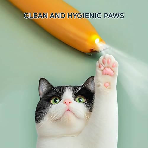 Image of Paw Trimmer with LED Light for Pet Dog,Cat, Multipurpose Grooming Tool, Light Blue with USB Charging (Sky Blue)