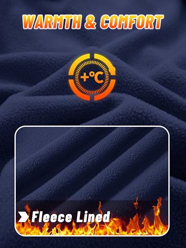 KEFITEVD Men's Tactical Fleece Jackets Full Zip Casual Outdoor Winter Warm Jacket Multi Pockets3