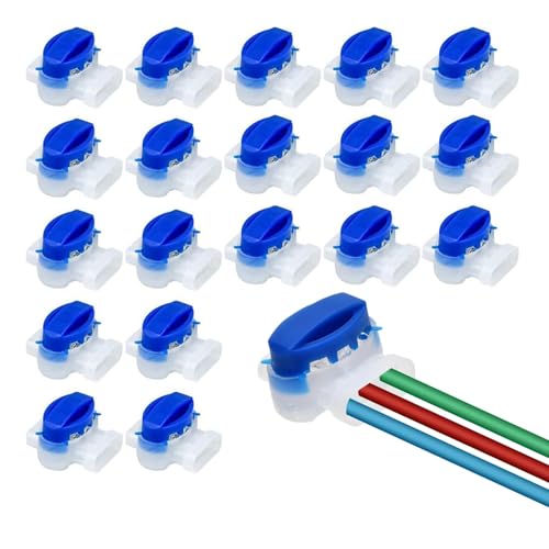 YUNYU 20 Piezas Conectores Impermeables, Empalmes para Cable Perimetral con Diseño Estanco, Resistentes a la Intemperie & Polvo para Robots Cortacésped, Automower & Riego Exterior
