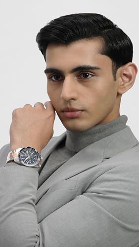 Image of Armani Exchange A|X Dive-Inspired Stainless Steel Watch for Men