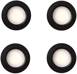 MARVIX Black LED Spot Lights 12V 24V Dimmable Recessed Downlights For Motorhome, Caravan, Campervan and Boat Lighting (Warm White (3000k), 4 Pack)
