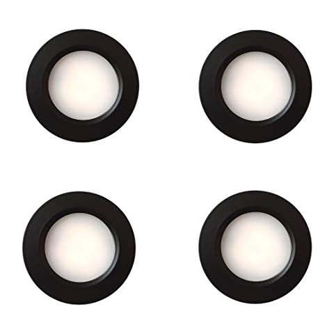 MARVIX Black LED Spot Lights 12V 24V Dimmable Recessed Downlights For Motorhome, Caravan, Campervan and Boat Lighting (Warm White (3000k), 4 Pack) Cover
