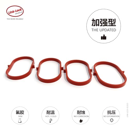 Image of Link-Lock Engine Intake Manifold Gasket Set A2700960180 2700960180 for Mercedes-Benz M270 M274 A180 B200 C200 C260 E260 GLA260 CLA260 GLC260 GLK260 V260 W246 X156 W176 W212 W213 X253 X204 W205