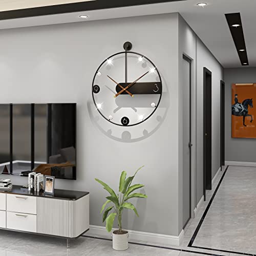 Jujuda Large Wall Clocks For Living Room Decor Modern Black Big Wall Clock For Home Kitchen Bedroom Decorative Extra Giant Silent Small Wall Clock Battery Operated Decorations For Indoor House 23 Inch #TOP5