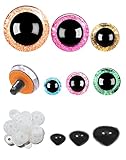 ✔【Weite Anwendung】Sicherheitsaugen und Sicherheitsnasen aus Kunststoff sind ideale Zubehörteile für die Herstellung von Puppen, Spielzeughandwerk und weiteren Projekten. Sie eignen sich für Kuscheltiere wie ausgestopfte Puppen, Bären, Hunde und mehr und lassen Ihre Puppe bezaubernd und lebendig aussehen.Helle Augen machen Ihre DIY Puppen lebensechter.