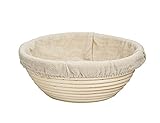 1pcs Banneton Brotform Bread Dough Proofing Rising Rattan Basket & Liner (8.6 inches, Circle)