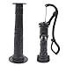 PIAOCAIYIN Deep Well Hand Pump, Cast Iron BSA-75 Pitcher Pump and Raised Base, Antique Manual Deep Water Transfer Pump w/Extended Spout, for Gardens, Parks, Ponds, Black