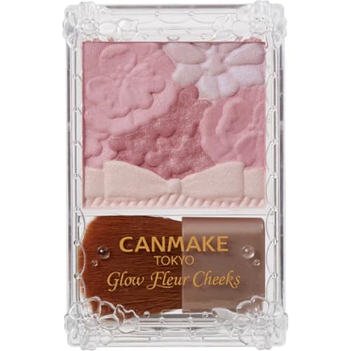 CANMAKE - Glow Fleur Cheeks - Long-Lasting Light Natural Blending Gentle Pearl Radiance - 0.20oz (5.7g) (16 Lilac Fleur (4901008313917))