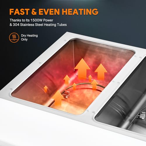 wilprep 3 well commercial food warmer 1500w stainless steel steam table with 834 cutting board amp storage shelf 4434 electric steam table food warmer with knob control for catering buffets restaurants