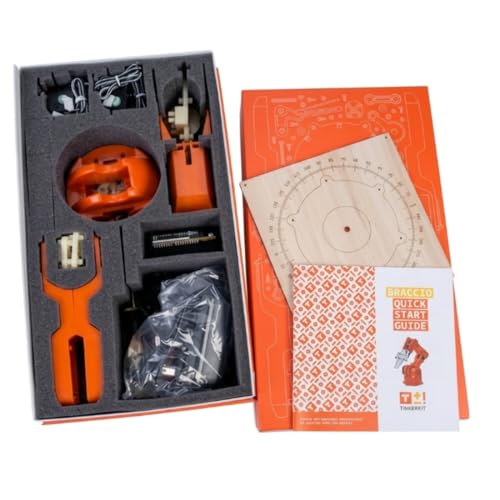 Image of Arduino TinkerKit Braccio Robotic Arm Kit Compatible with Arduino | DIY Programmable Robot Arm with High-Torque Servo Motors | STEM Learning & Robotics Projects for Students & Makers