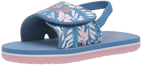Image of Roxy Girl's TW Finn Sling Back Flip Flop Sandal Sandal, NAVY DREAM, 7 M M US Toddler