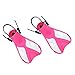 Luzhengyang Adjustable Strap Swim Training Flippers for Women Men Kids, Open Heel Snorkel Water Sports Boots, Perfect for Scuba Diving, Swimming Beginners, and Junior Diving - TPR + PP - Pink