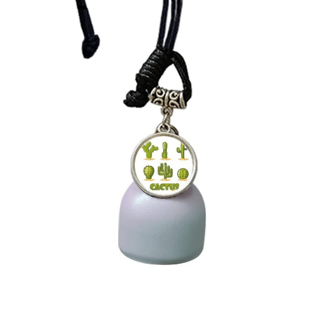 Carillon à vent de voiture en pot motif cactus au design suspendu artisanal