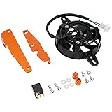 ktm 125 exc 2007 【Ventola potente da 5000 RPM】 Costruito con un motore Panasonic da 5000 RPM che consente una velocità di raffreddamento più impressionante. Design a 7 lame per fornire un flusso d'aria regolare e stabile per garantire un raffreddamento efficiente per il tuo radiatore.