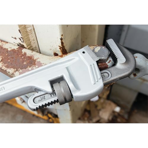 Image of Performance Tool W2124 24 in. Aluminum Pipe Wrench | Lightweight aluminum handle. Precision milled drop forged steel jaws. Large plumbing wrench