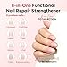 modelones Nail Strengthener Peachy Pink Nail Repair for Damaged Nails Strengthening Polish 15ml Nail Growth and Strengthener Natural Concealer Foundation Nail Care Gifts for Women