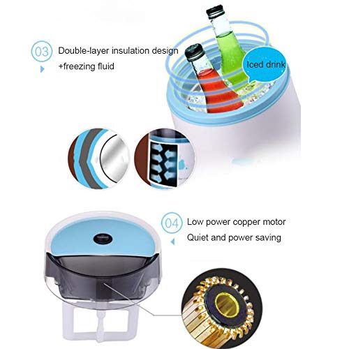 LTLCLZ Speiseeisbereiter Elektrischer Speiseeismaschine, Doppelblatt Rühren, Für Frozen Yoghurt, Sorbet Und EIS Für 3-4… – Bild 5