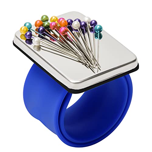 Magnetic Wrist Sewing, Portable Arm Pin Cushion Magnetic Pincushion with Wristband for Sewing Collection Hair Stylists