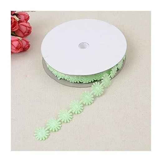 HLWJ 5 Yard 18 mm Forma de Bricolaje Accesorios de la Flor en Relieve cordón de la Cinta decoración de la Boda de Coser Apliques (Color : R06 Green Apple, Size : 5 Yard)