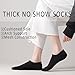EPEIUS Thick No Show Socks for Women Athletic Ankle Socks Cushioned Running Low Cut Non Slip Invisible Liner Size 5-8 (All Black 6 Pairs M)