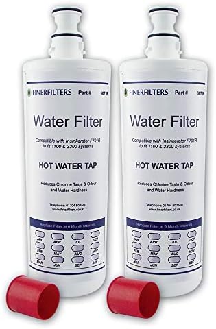 Finerfilters FF-40 Water Filter Cartridge Compatible with InSinkErator F-701R Hard Water Filter to fit Neo Tank Systems with A1 or A3 Head (2 Pack)