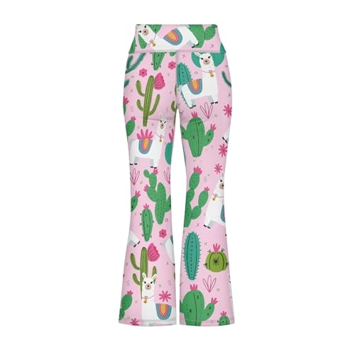 Kids Long Comfy Casual Cute Daily Wear Yoga Pants for Girls Soft Stretchy Bell Bottom Legging Loose Flare Trousers2