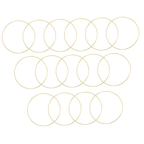 HOLIDYOYO 15pcs Metal Craft Hoops for Wreaths Dream Catchers for Creative Bouquets Wall Hanging Decor for Weddings Handmade