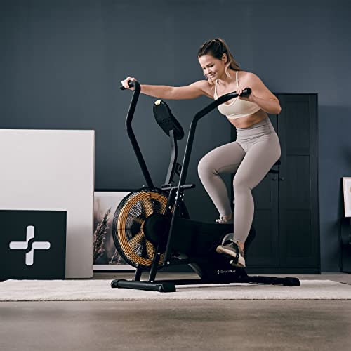 SportPlus Professionele airbike met luchtweerstand voor thuis, compatibel met app, hometrainer voor HIIT, slimme trainingscomputer, tot 135 kg belastbaar - Afbeelding 3