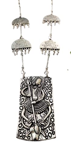 KARIGRI BY SILKI SINGH presents long oxidised silver necklace set for women and girls