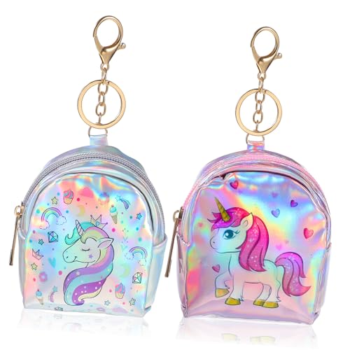 Mini portefeuilles licorne SOIMISS en pochettes à paillettes brillantes avec porte-clés